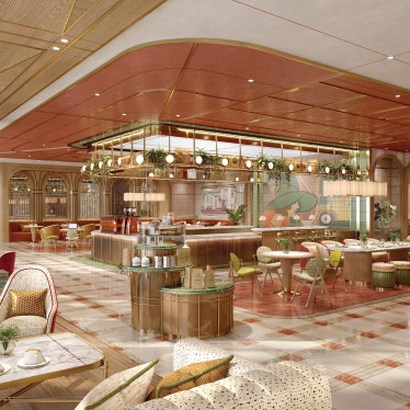 Lodha Elanor Thane – Residential Project in Thane, Residents’ Café Lounge with Elegant Interiors